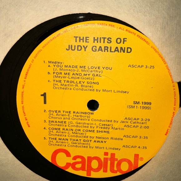 JUDY GARLAND The Hits Of Judy Garland Vintage Album - Picture 3 of 8